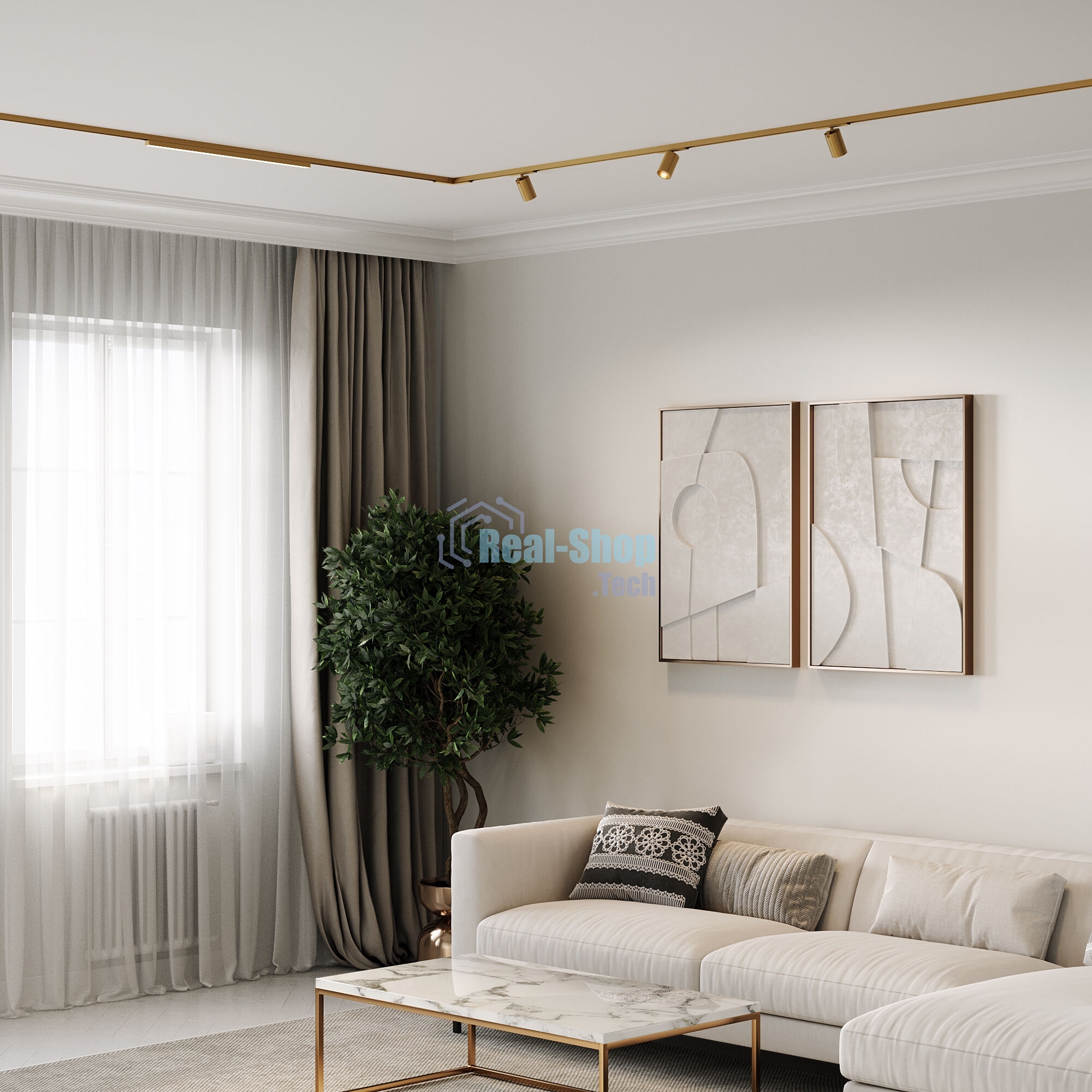Трековый светильник Brass Line 24W 3000K (латунь) 85527/01