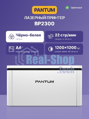 Принтер лазерный Pantum BP2300, A4, монохромный, печ. до 22 стр/мин, 1200x1200 dpi, USB