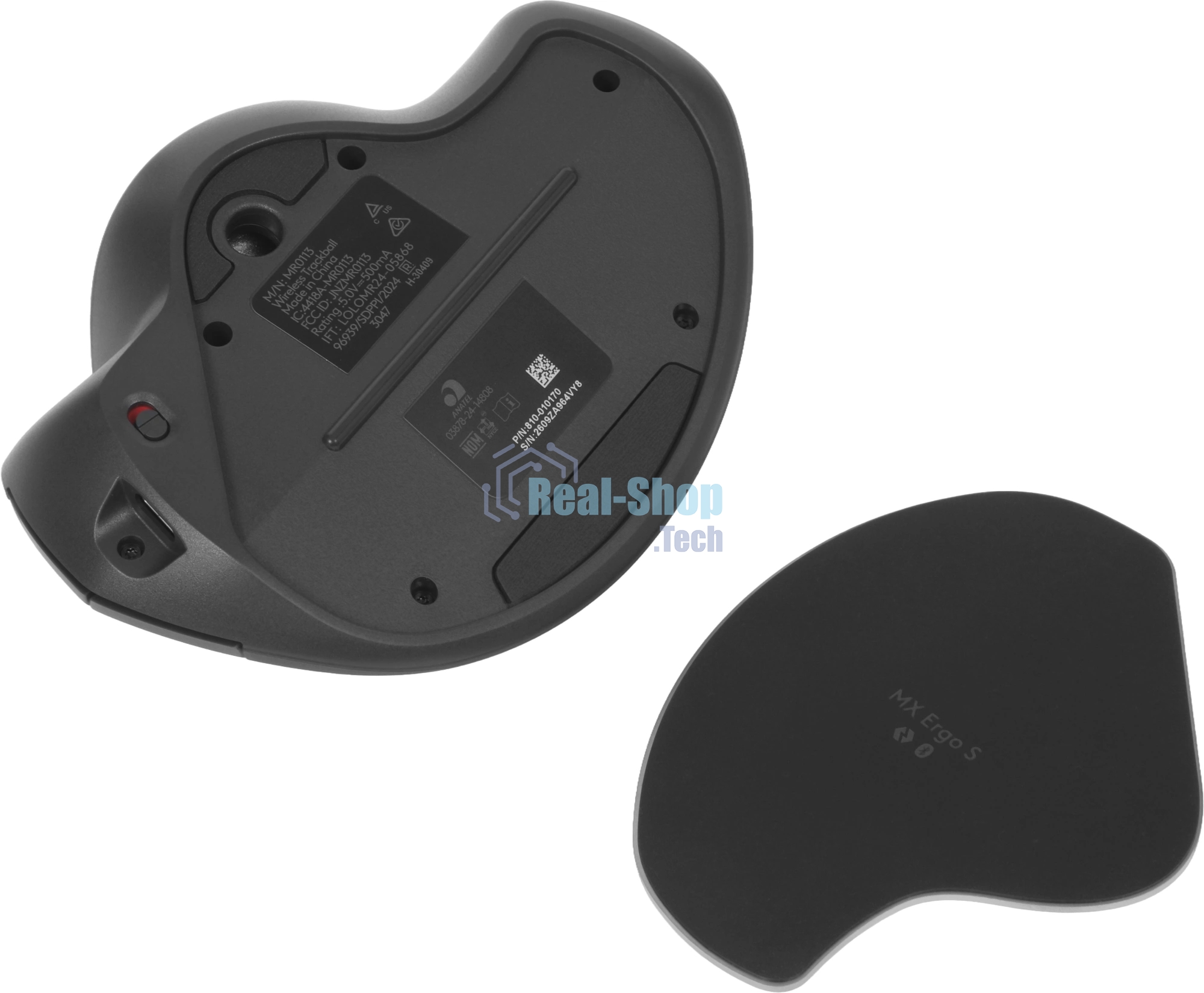 Трекбол Logitech Trackball MX Ergo S графитовый оптическая 2048dpi беспров. BT/Radio USB (910-007261)