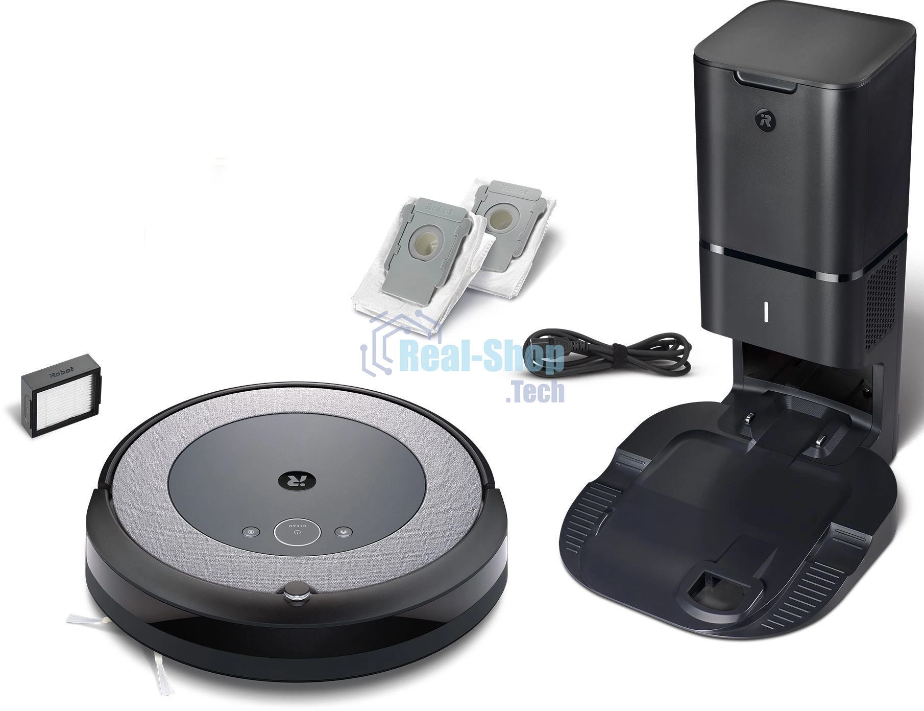 Робот-пылесос IROBOT Roomba i3+ серый/черный, 1800 мAч Li-Ion, уборка сухая, пылесборник контейнер 0.4 л