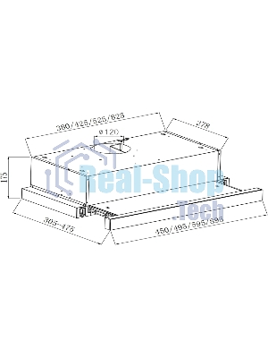 Вытяжка встраиваемая Weissgauff TEL 450 White Glass белый, 45 см, 450 м/ч, 65 дБ