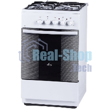 Плита комбинированная Flama RK 23-105 W белый, конфорок 4 шт, духовка 50 л, 50 см x 85 см x 60 см