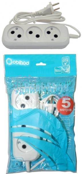 Удлинитель ОБИХОД РС-3 (ШВВП) 3*5 м (60) 150-505