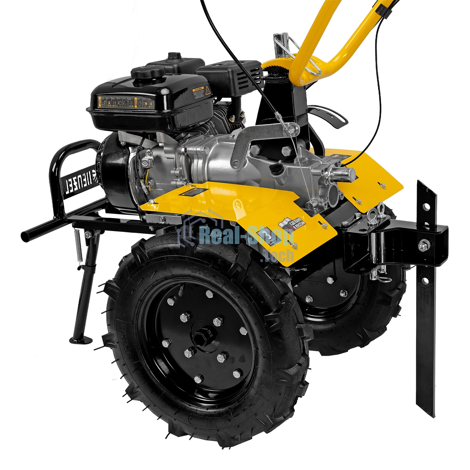 Мотоблок Denzel DPT-370X 7 л.с., диск.сцеп, шир 90 см, глуб 35 см, фрез 3х4, ВОМ, передачи 3В/1Н