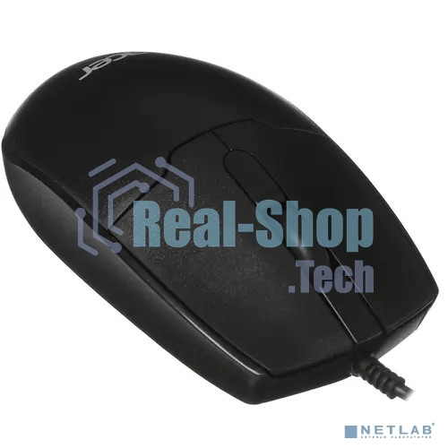 Мышь проводная Acer OMW126 черный, 1200 dpi, USB, кнопки - 3