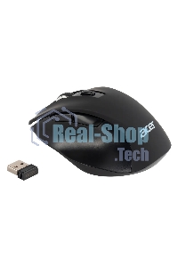 Мышь беспроводная Acer OMR140 черный, 1600 dpi, радиоканал, USB, кнопки - 6