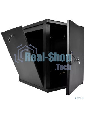 Шкаф телекоммуникационный настенный разборный ЦМО 15U (600 x 650) съемные стенки, дверь металл, черный (ШРН-М-15.650.1-9005)