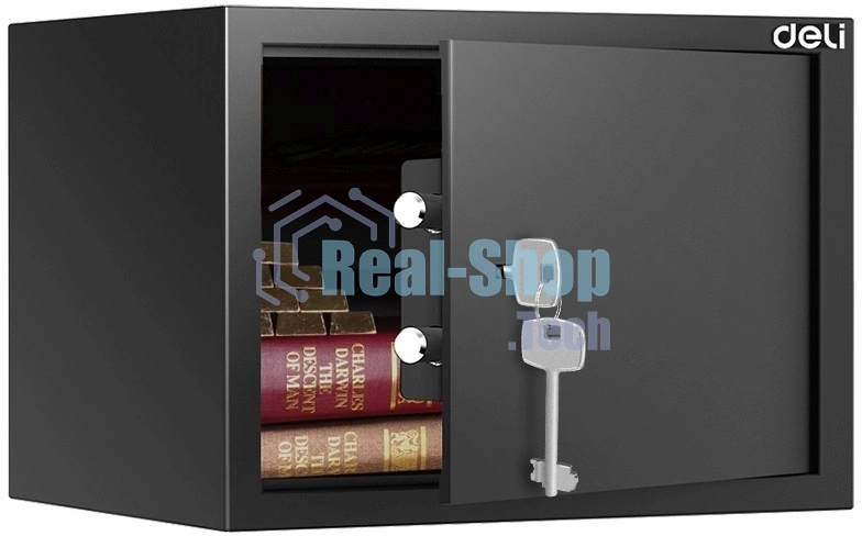 Сейф Deli Srock ET562 250x350x250мм ключевой