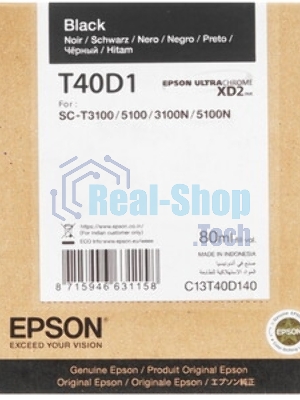 Картридж струйный черный повышенной емкости T40D140 для SureColor SC-T3100/T3100N/T5100/T5100N
