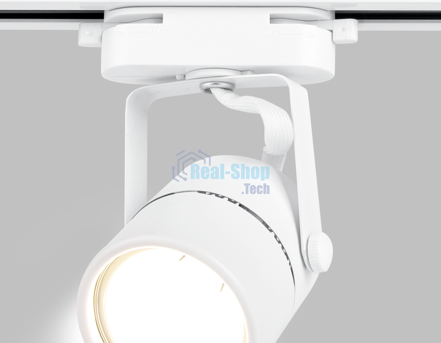 Трековый однофазный светильник со сменной лампой Ambrella light GL5101 WH белый GU10 max 12W