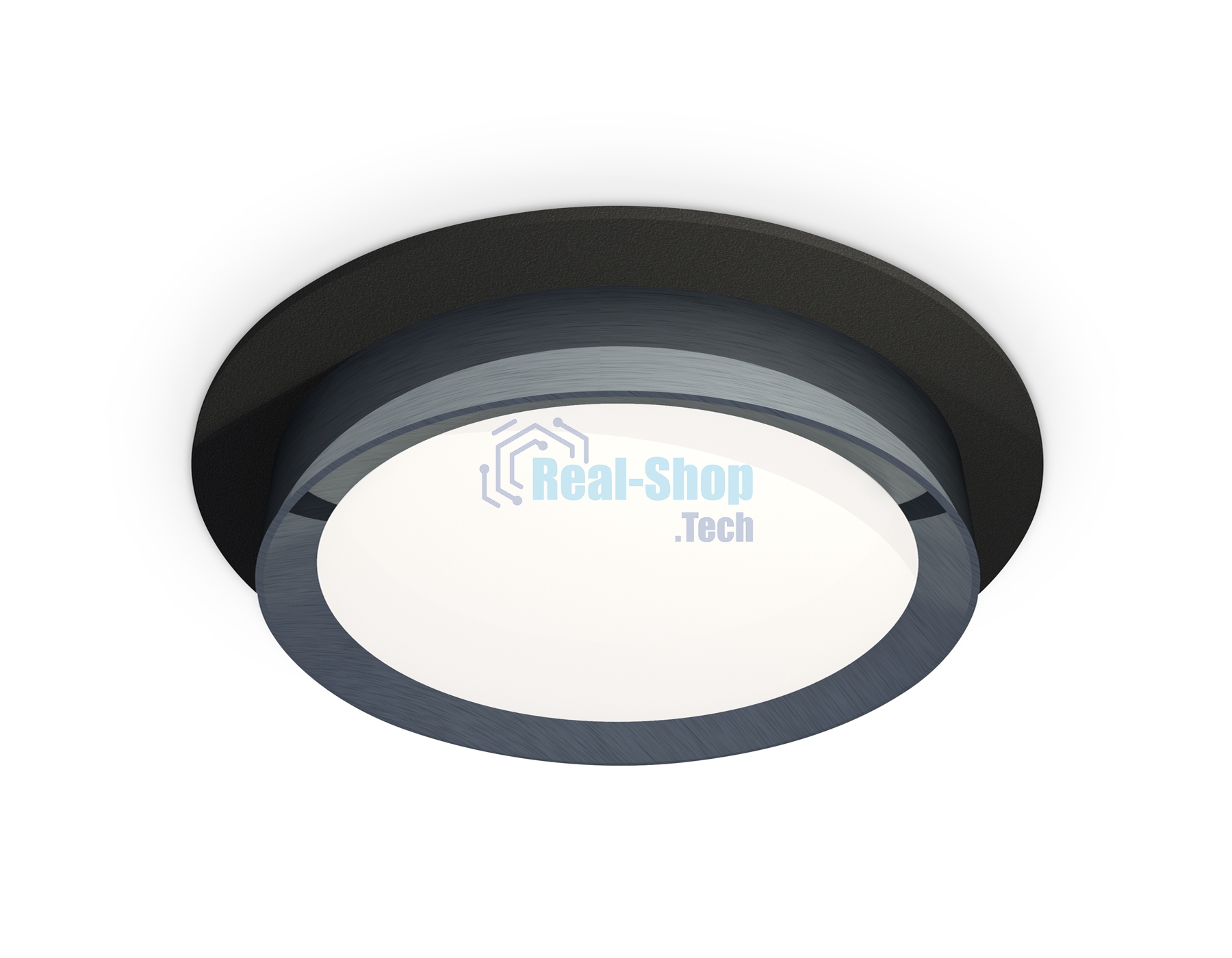 Комплект встраиваемого светильника Ambrella light XC8051007 SBK/PPH черный песок/графит полированный GX53 (C8051, N8133)
