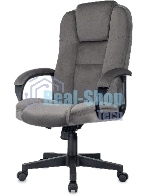 Кресло руководителя Бюрократ CH-800 Fabric темно-серый крестов. пластик