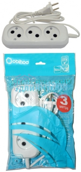 Удлинитель ОБИХОД РС-3 (ШВВП) 3x3 м (60) 150-503