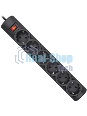 Сетевой фильтр Defender DFS 153 3 м, черный, 6 розеток