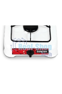 Плита настольная газовая Centek CT-1520 (белый), 1 конфорка, сменная форсунка баллон/магистраль