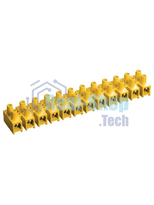 Зажим винтовой ЗВИ-3 н/г 1.0-2.5 кв.мм 12 пар жел. ИЭК UZV7-003-04