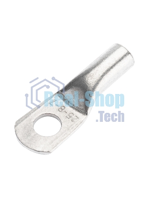 Наконечник медный луженый Rexant ТМЛ 25–8–7 (25мм² - Ø8мм) ГОСТ 7386-80 (в упак. 100 шт.)