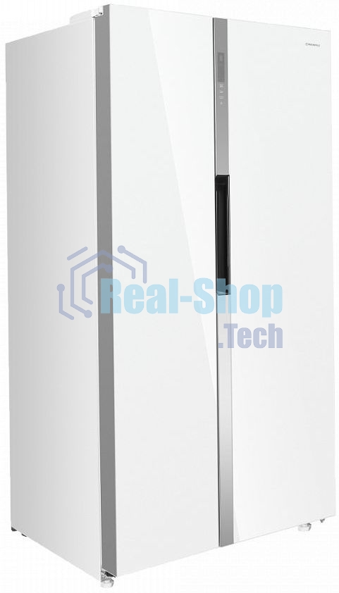 Холодильник Maunfeld MFF177NFW белый глянец двухкамерный 263/170л морозилка сбоку, No Frost, Side by Side