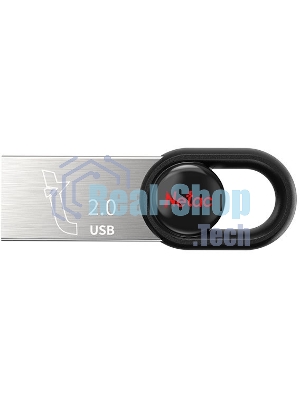 Флешка USB Netac UM2 (NT03UM2N-016G-20BK), 16Gb, USB 2.0, R/W 100/40, серебристый/черный
