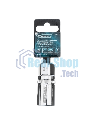 Головка торцевая свечная Gross магнитная, 12-гранная, 21 мм, под квадрат 1/2