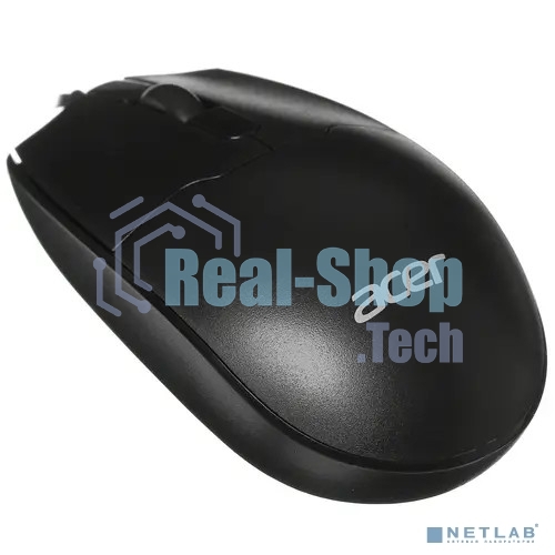Мышь проводная Acer OMW126 черный, 1200 dpi, USB, кнопки - 3
