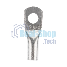 Наконечник медный луженый Rexant ТМЛ 25–8–7 (25мм² - Ø8мм) ГОСТ 7386-80 (в упак. 100 шт.)