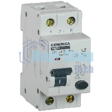 Выключатель автоматический дифференциального тока Iek MAD25-5-010-C-30 АВДТ 32 C10 - GENERICA