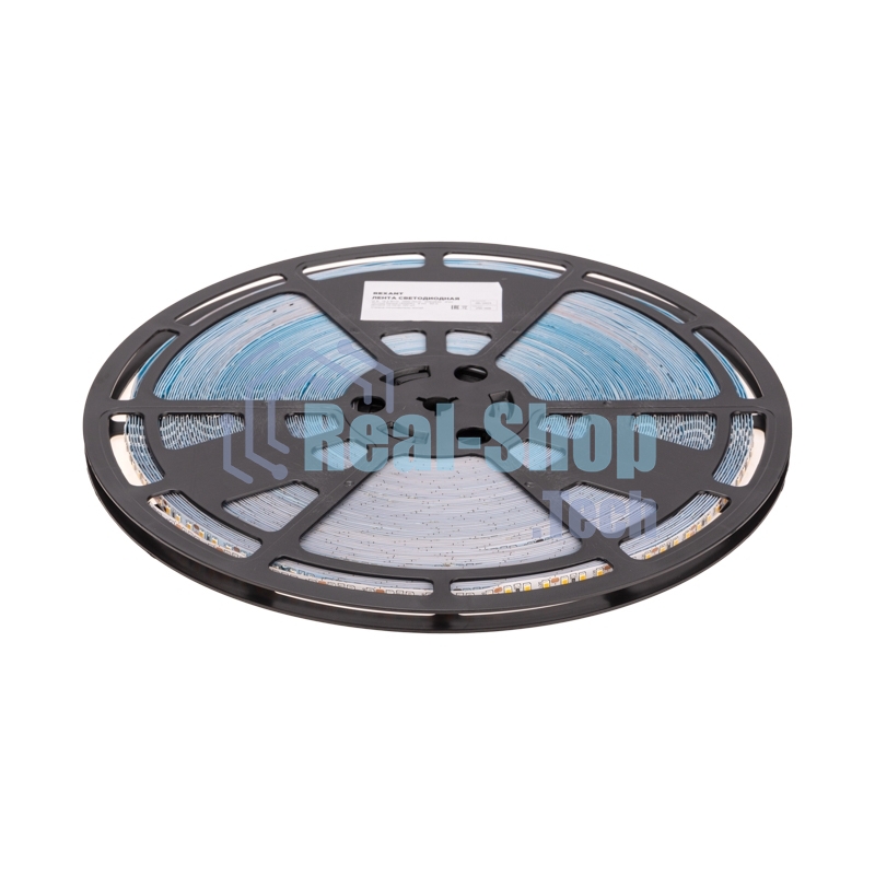Лента светодиодная Rexant 12В, SMD2835, 14,4Вт/м, 120 LED/м, 3000K, 8мм, 50м, IP20