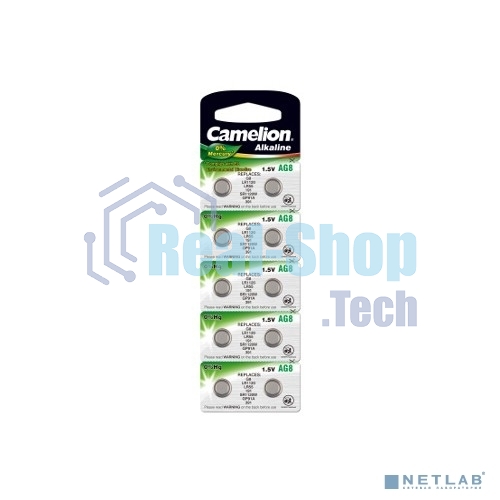 Батарейка для часов Camelion G 8 BL-10 Mercury Free (0%Hg), 391A/LR1120/191) 1.5 В
