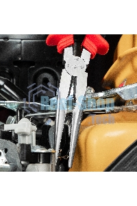 Длинногубцы прямые Matrix, 200 мм, хром-ванадий, двухкомпонентные рукоятки