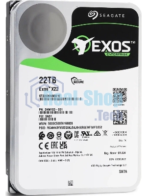 Жесткий диск Seagate HDD Exos X22 ST22000NM001E 22Tb 7200rpm SATA-III 512Mb 3.5