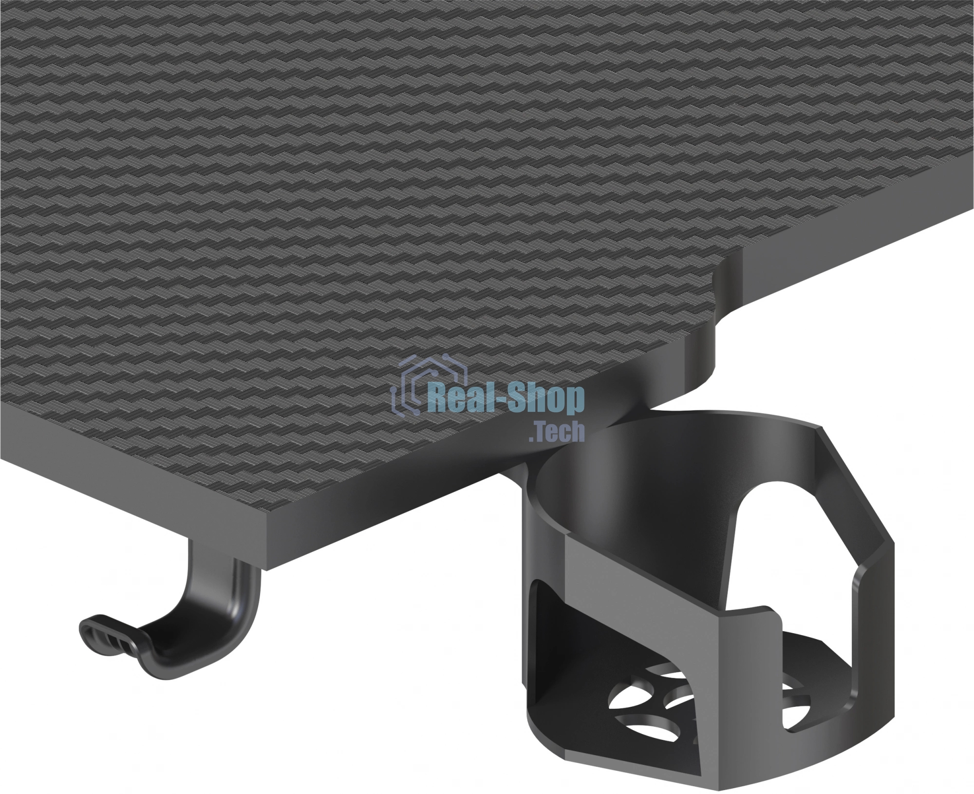 Стол компьютерный Cactus CS-EDXL-GbK столешница МДФ, черный карбон, каркас черный 140x60 см