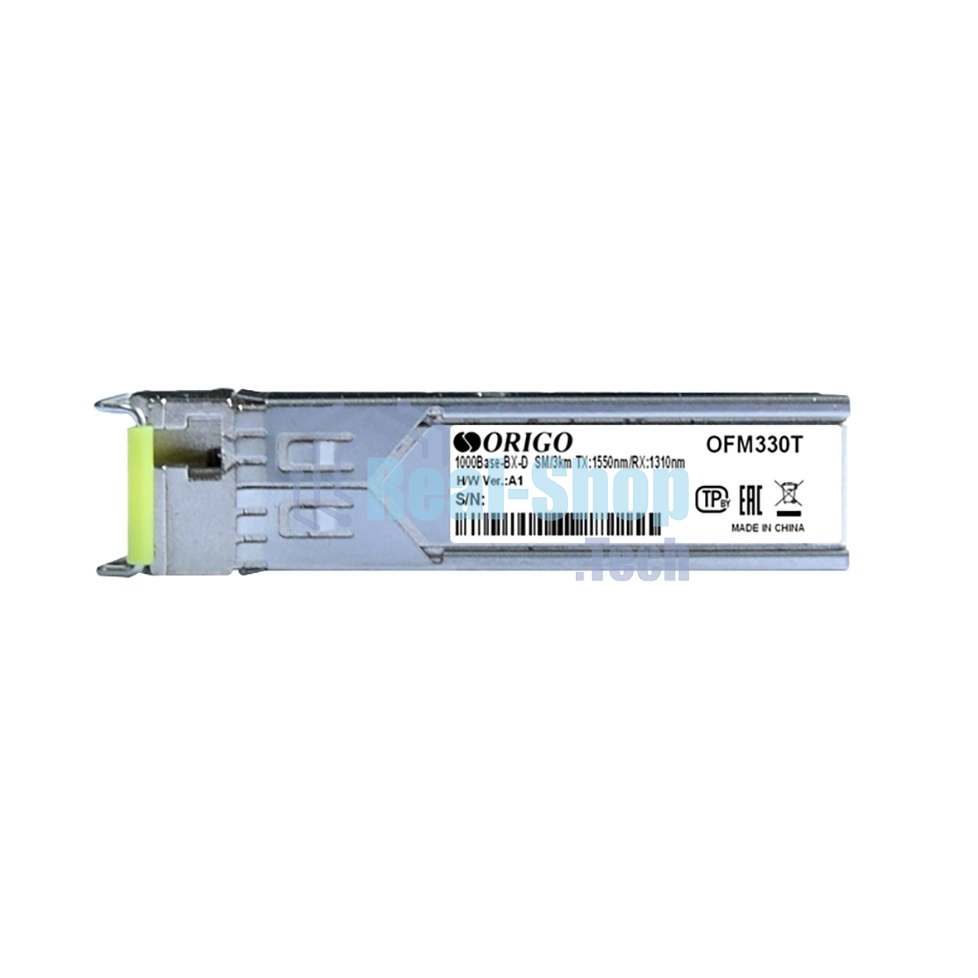 Трансивер ORIGO OFM330T/10KM WDM SFP Transceiver, 1000Base-BX-D, Simplex LC, TX: 1550nm, RX: 1310nm, Single-mode, 10KM