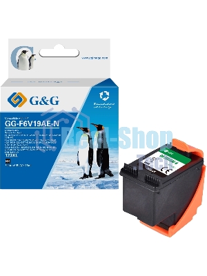 Картридж струйный G&G GG-F6V19AE-N 123XL черный (18мл) для HP DJ 1210/1212/1212/2130/2131/2132/2133/2134/2630/3639 AIO;Envy 4510/4512/4516/4517/4520/4521/4522/4523/4524/4524/4525/4526/4527/4528/5010/5012/5014/5020/5030/5032/5034/5052/5055 AIO;Office 3830/3831/3832/3833/3834/3532/4650/4652/4654/4655/4656/4657/52