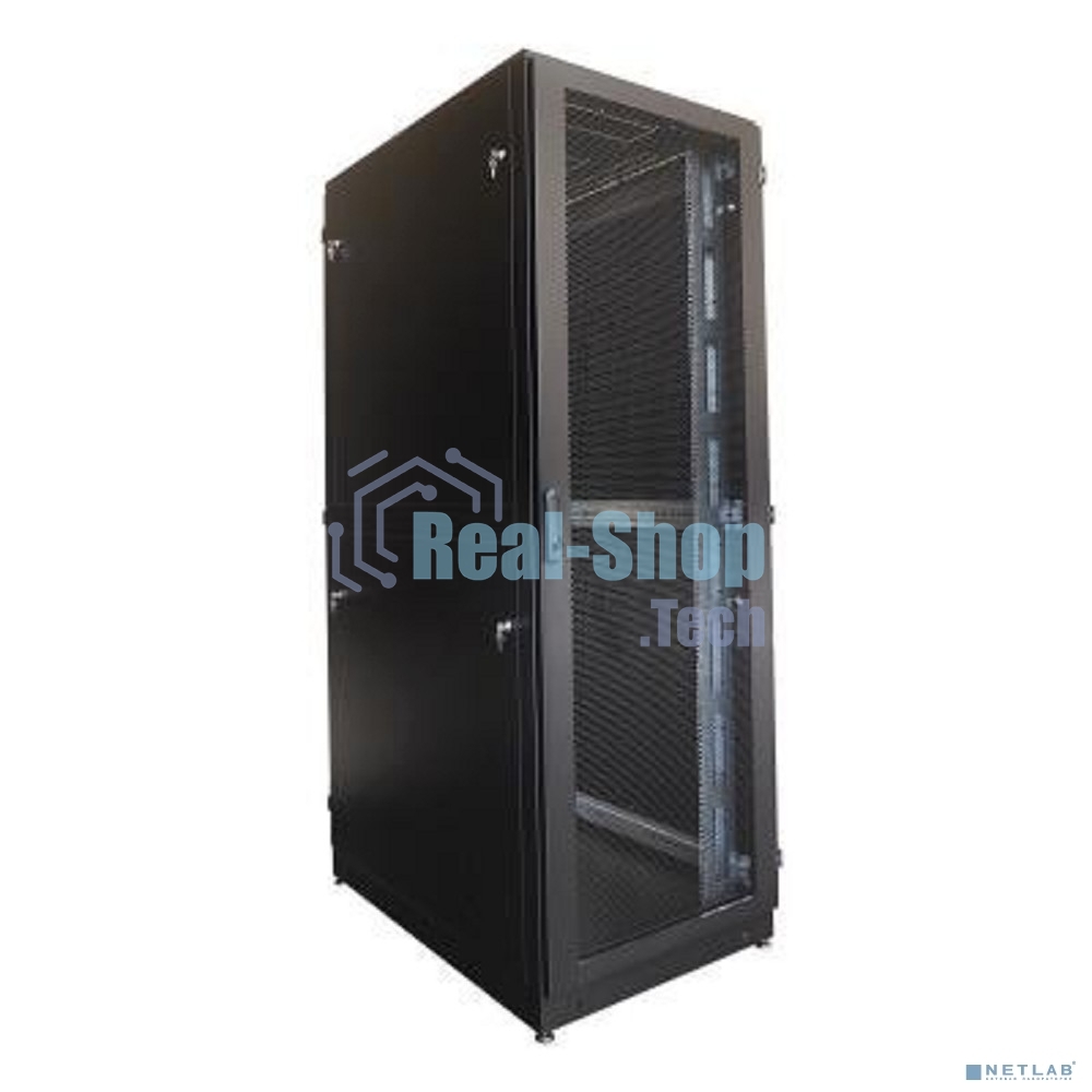 Шкаф серверный напольный 42U (800 1200) двойные перфорированные двери 2 шт., черный