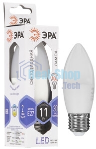 Лампа светодиодная ЭРА STD LED B35-11W-860-E27 11 Вт свеча холодный дневной свет