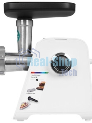 Мясорубка электрическая Bosch MFWS609W белый/черный, 2100 Вт, 3.5 кг/мин, реверс, насадки - 4