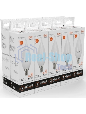 Лампа светодиодная LED Gauss Elementary Candle Tailed E14 6Вт 3000К