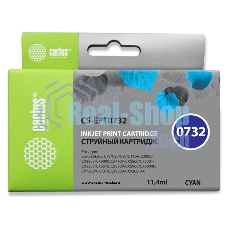 Картридж струйный Cactus CS-EPT0732 голубой (11,4 мл) для Epson Stylus С79/C110/СХ3900/CX4900/CX5900/CX7300/CX8300/CX9300