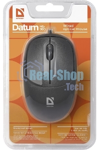 Мышь проводная Defender Datum MS-980 черный, 1000 dpi, USB, кнопки - 3