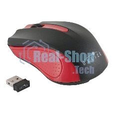 Мышь беспроводная Oklick 485MW черный/красный, 1200 dpi, радиоканал, USB, кнопки - 3