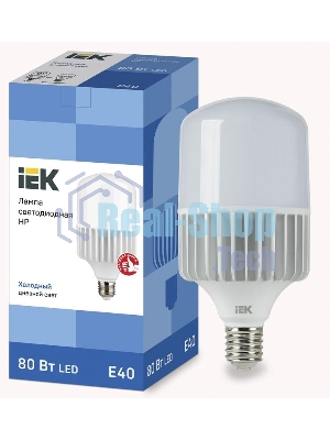 Лампа светодиодная IEK LLE-HP-80-230-65-E40 HP 80Вт 230В 6500К E40