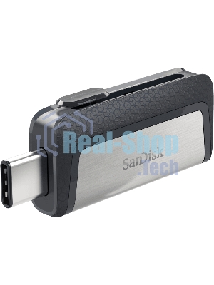 Флешка USB Sandisk DDC2 Ultra Dual (SDDDC2-032G-G46), 32Gb, USB 3.0/USB 3.1 Type C, R/W 150/30, серый/черный