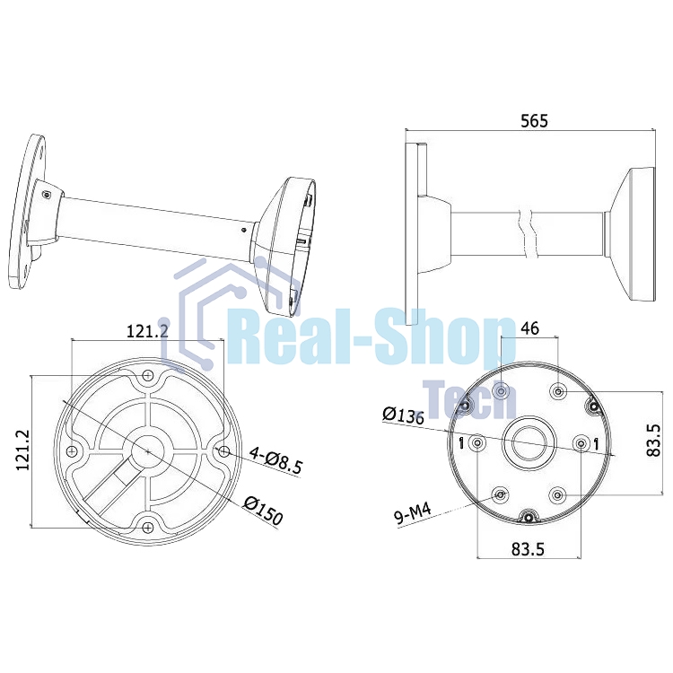 Кронштейн Hikvision DS-1271ZJ-135