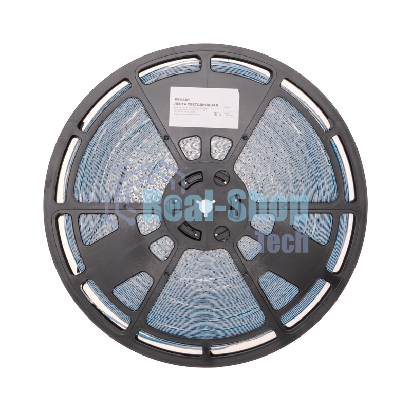 Лента светодиодная Rexant 12В, SMD2835, 14,4Вт/м, 120 LED/м, 3000K, 8мм, 50м, IP20