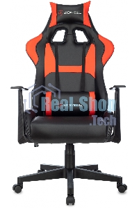 Кресло игровое Zombie Game Penta черный/красный эко.кожа с подголов. крестов. пластик