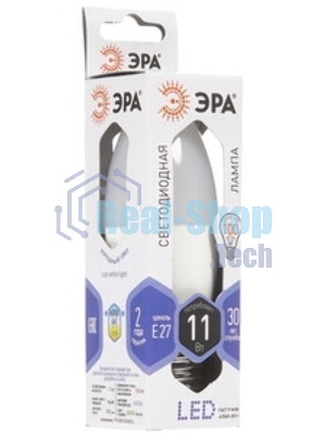 Лампа светодиодная ЭРА STD LED B35-11W-860-E27 11 Вт свеча холодный дневной свет