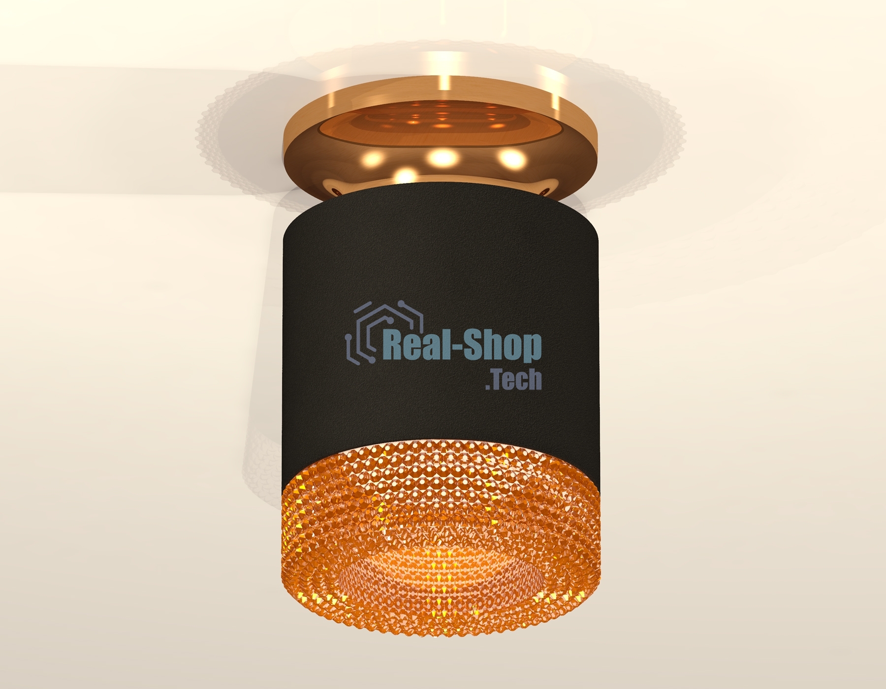 Светильник Ambrella Light XS7402103 SBK/PYG/CF черный песок/золото желтое полированное/кофе MR16 GU5.3 (N7929, C7402, N7195)