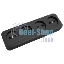 Розетка Bylectrica Роз. 4-местн. ОУ со шторкой серия ПРАЛЕСКА, (РА16-277 черный) Розетка Bylectrica Роз. 4-местн. ОУ со шторкой серия ПРАЛЕСКА, (РА16-277 черный)