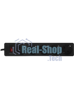 Сетевой фильтр Defender ES, 1.8 м, 5 розеток, черный